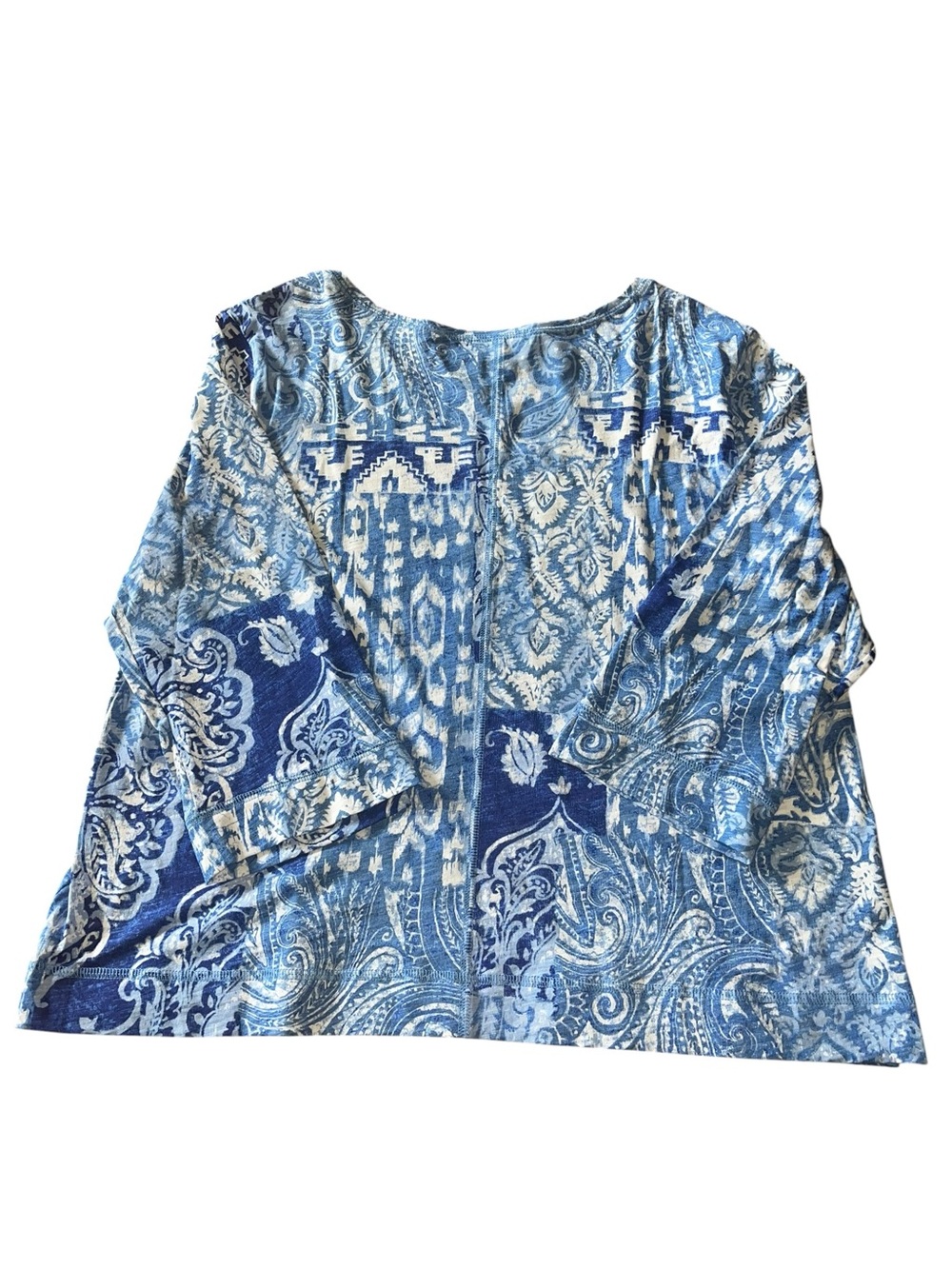 habitat Swing Top Paisley/Aztec Blue and White Pattern Size Large - Picture 3 of 9